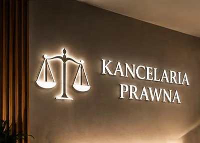 Litery podświetlane 3d dla Kancelaria Prawna