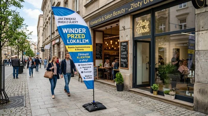Winder przed lokalem