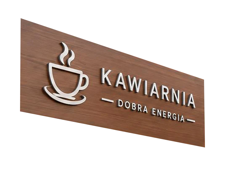 Szyld reklamowy Kawiarnia Dobra Energia