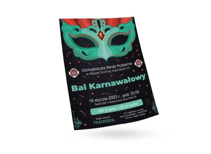 Plakat o Balu Karnawałowym