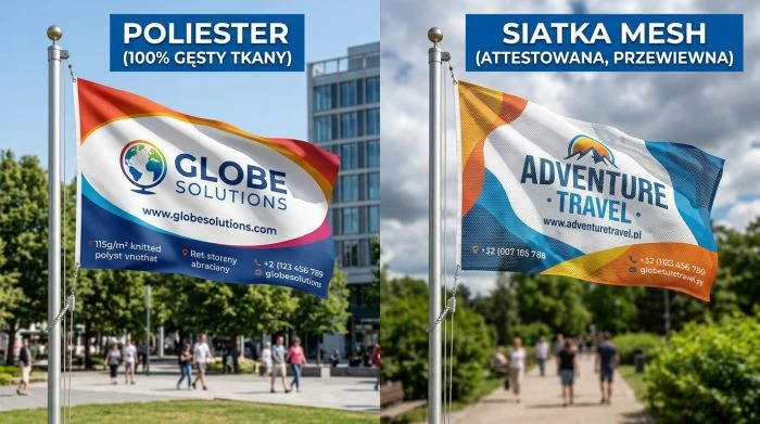 Materiał z którego wykonana jest flaga reklamowa