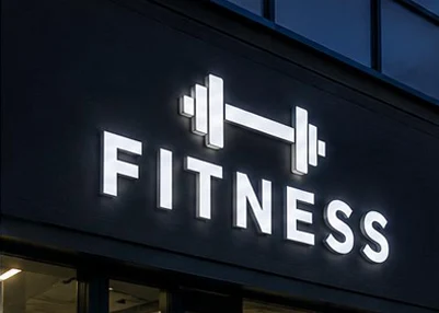 Litery podświetlane 3d dla Fitness