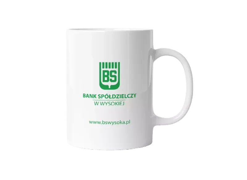 Kubek dla firmy Bank Spółdzielczy w Wysokiej