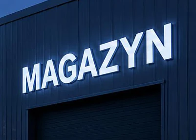 Litery podświetlane 3d dla Magazyn