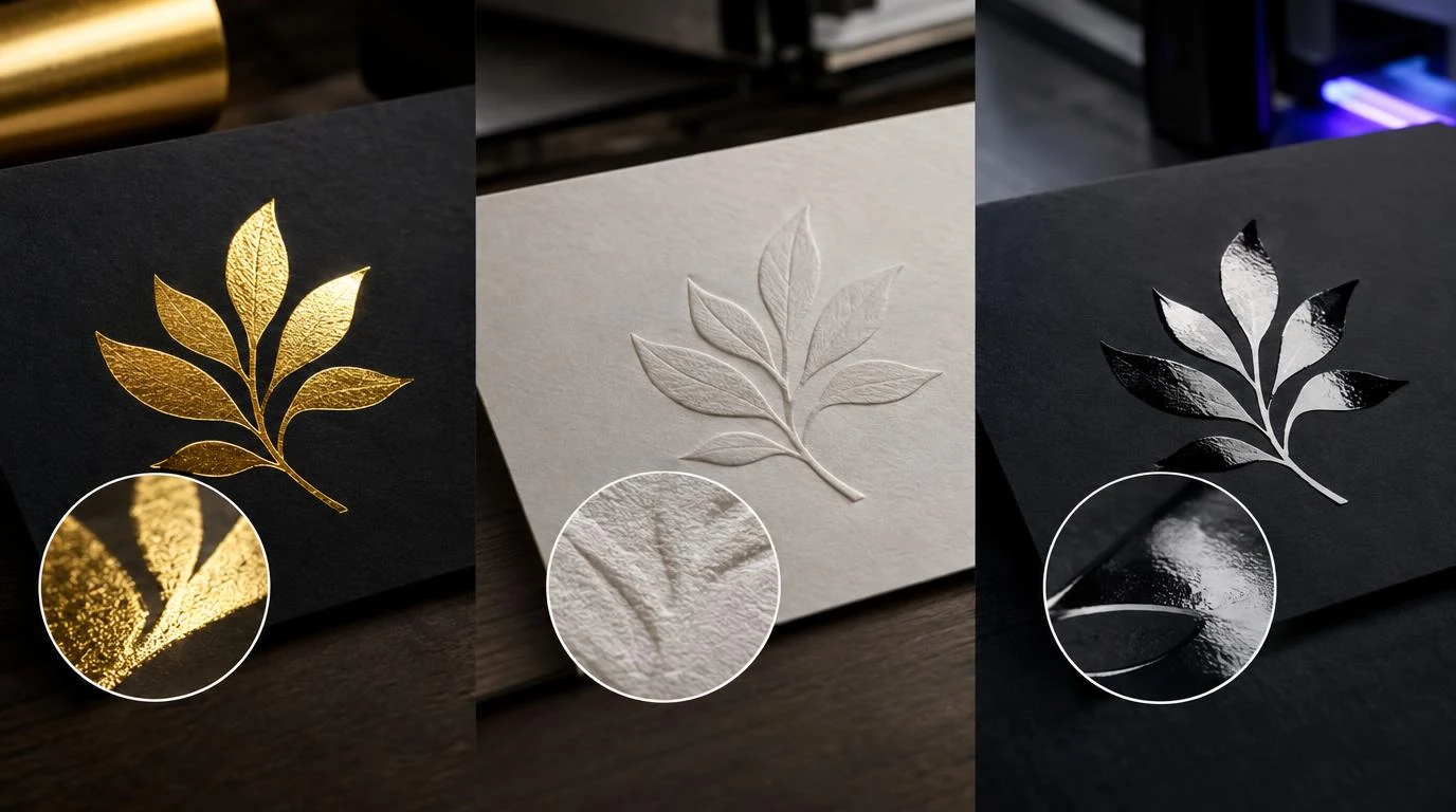 Złocenie hot-stamping, tłoczenie czy lakier UV?