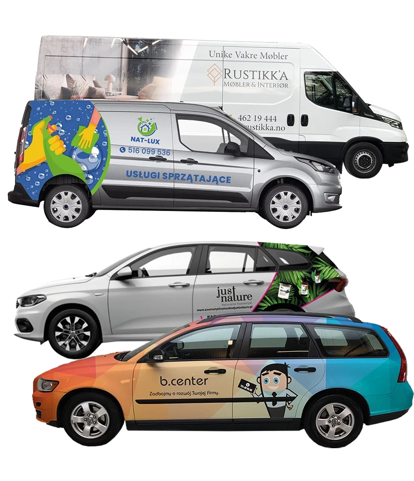 Projektowanie oklejania reklamowego na pojazdy