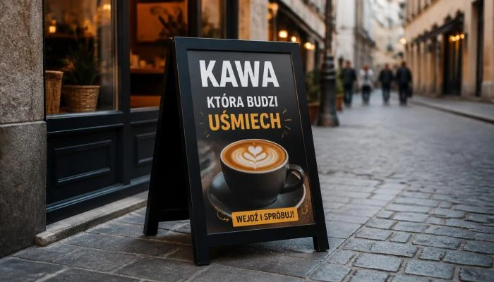 Potykacz widoczna reklama z daleka