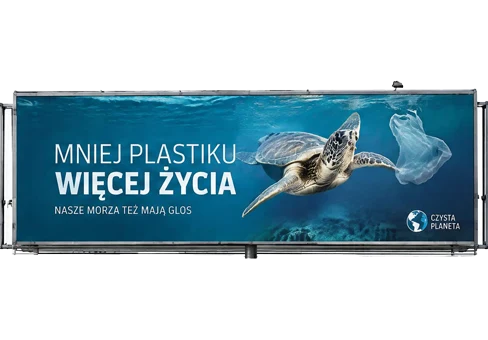 Billboard Mniej plastiku więcej życia