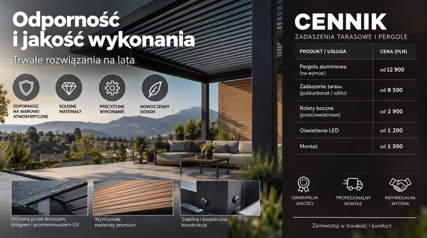 Cennik Odporność i jakość wykonania
