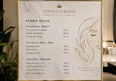 Cennik Studio Urody