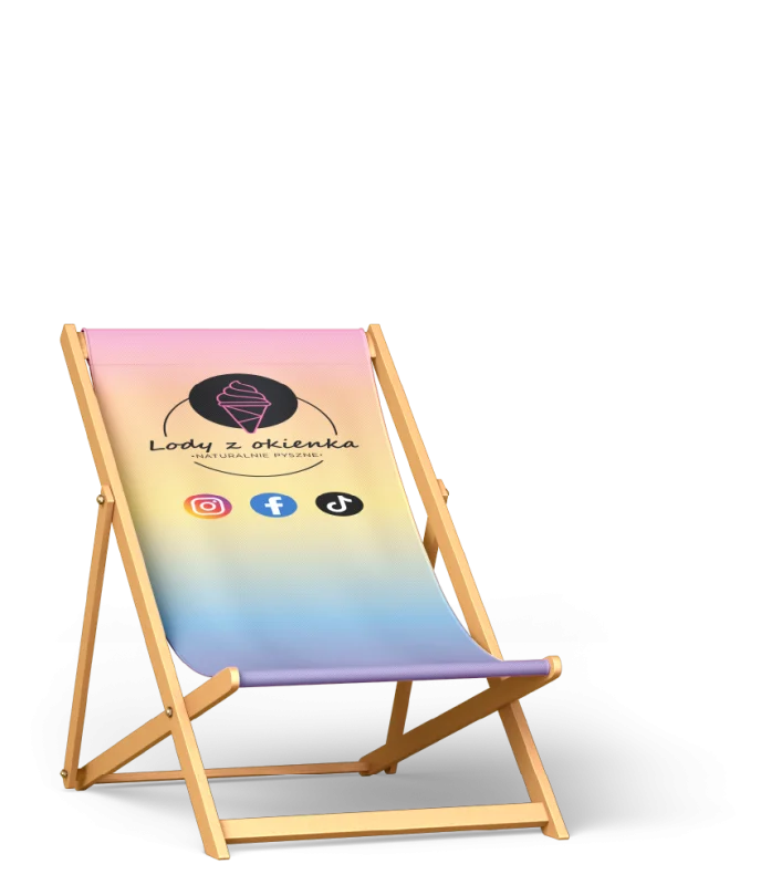 Leżaki reklamowe z logo i nadrukiem. Produkcja personalizowanych leżaków firmowych.