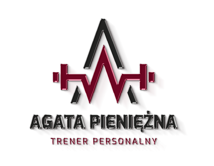 Logotyp. Symbol ciężarów i rytmu serca, czarno-czerwony. Logo trenera personalnego.
