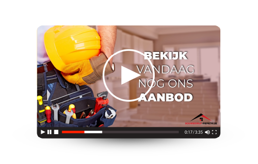Ramka wideo, pracownik budowlany w kasku i pasie narzędziowym. Spot reklamowy budownictwo.