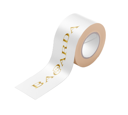 Taśma dekoracyjna z personalizowanym nadrukiem. Taśma z własnym logo, do opakowań premium.