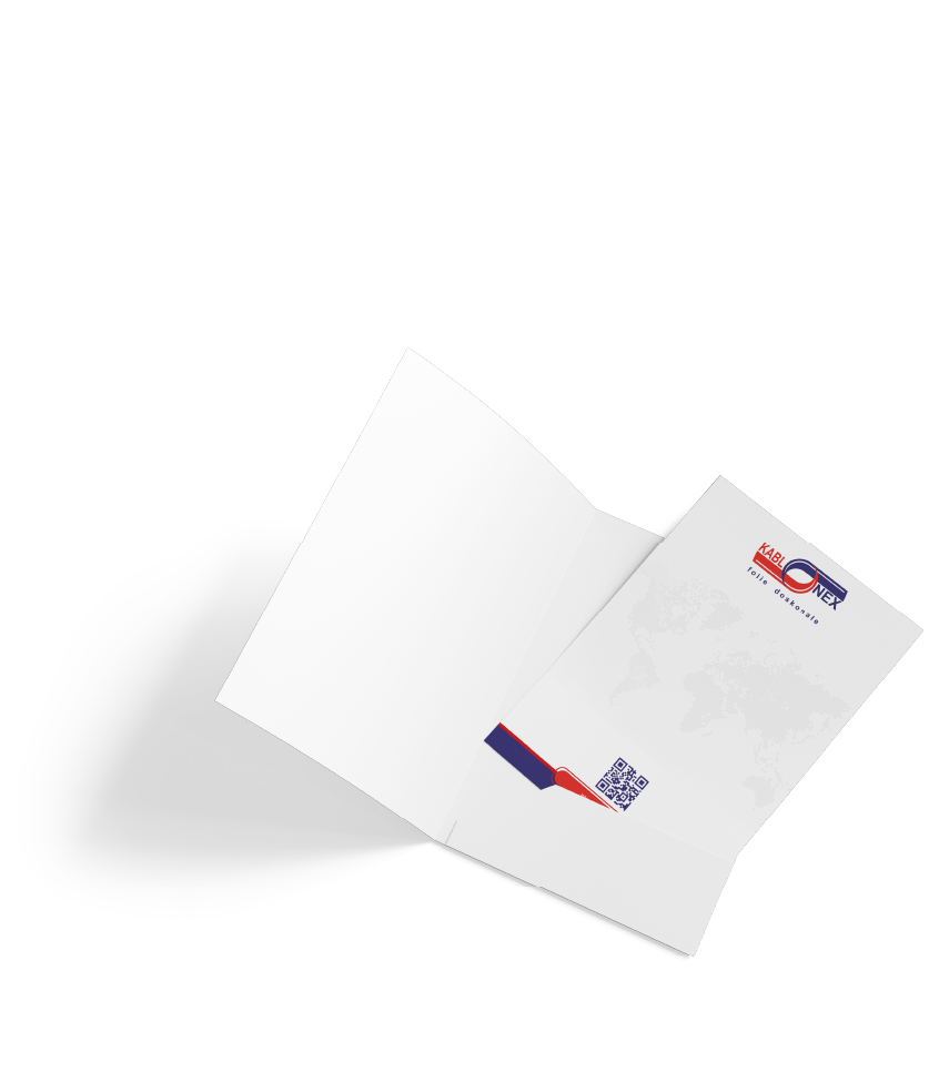 Projektowanie i druk teczek firmowych z logo. Teczki ofertowe z nadrukiem, materiały biurowe.