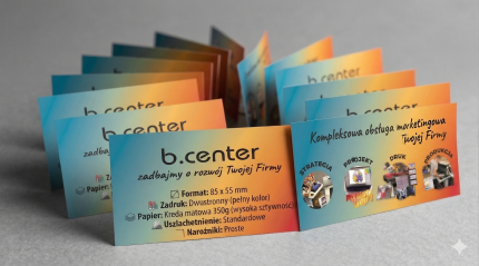 Wizytówka dwustronna 85x55 kreda mat 350g - projekt z logo