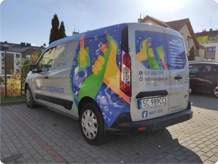Oklejenie busa dla firmy Nat-Lux z Gdańska