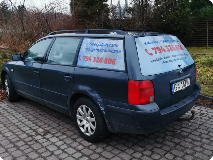 Oklejenie samochodu typu kombi z Gdyni
